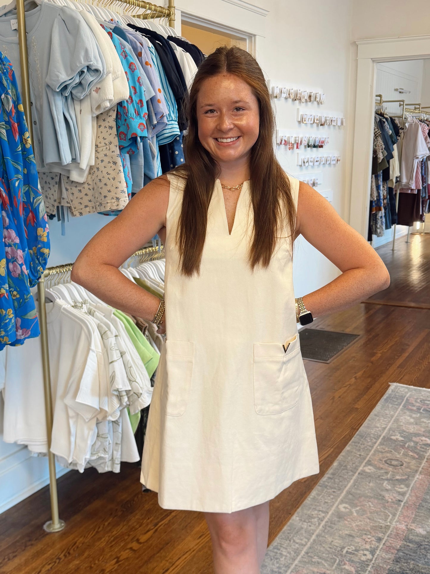 The Katie Dress - Ecru
