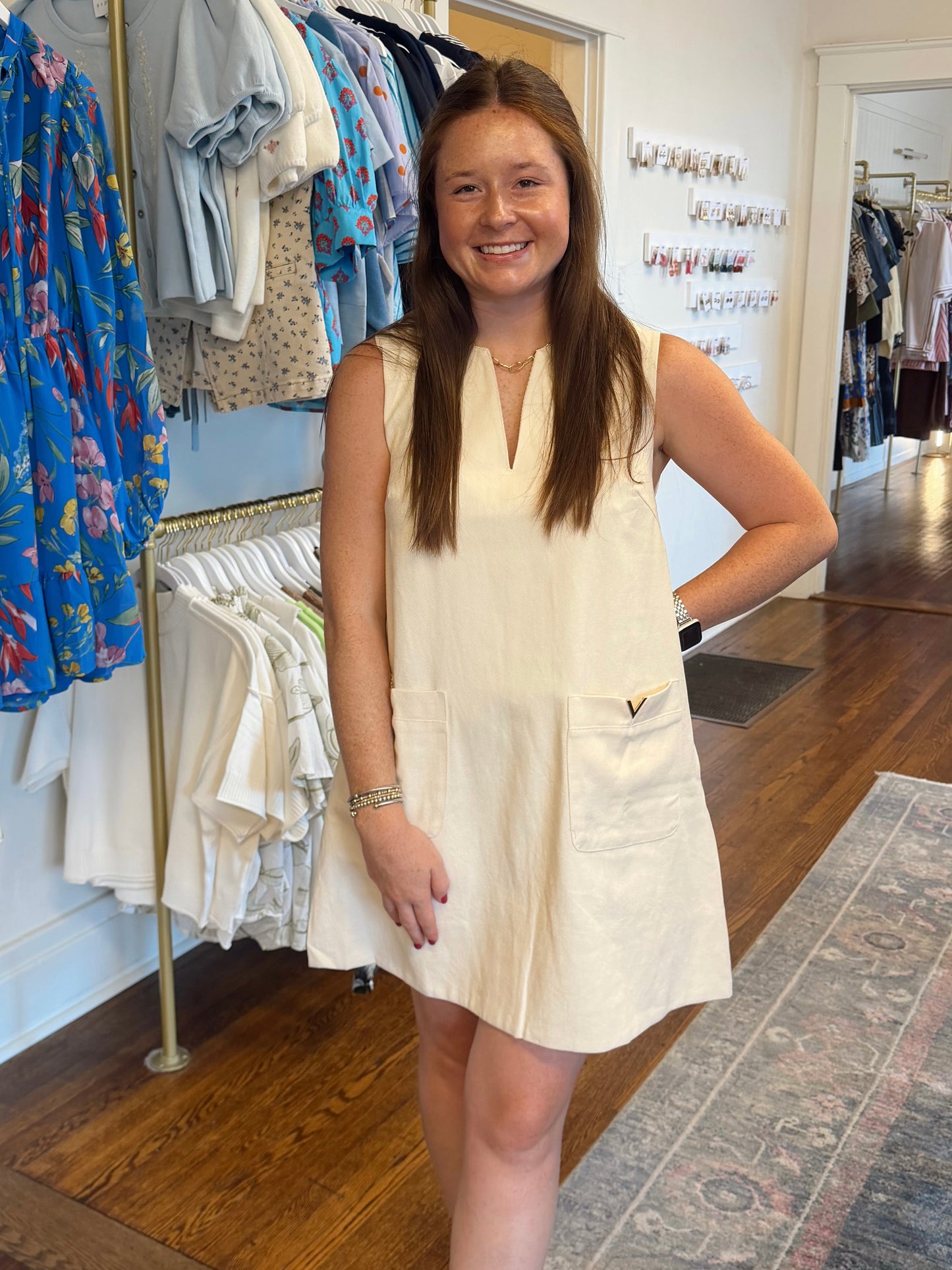 The Katie Dress - Ecru