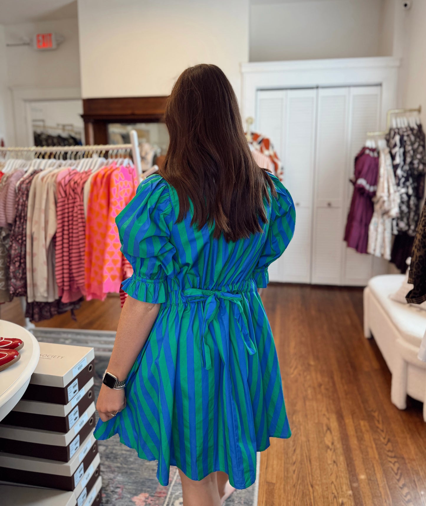 Sadie Stripe Dress - Green