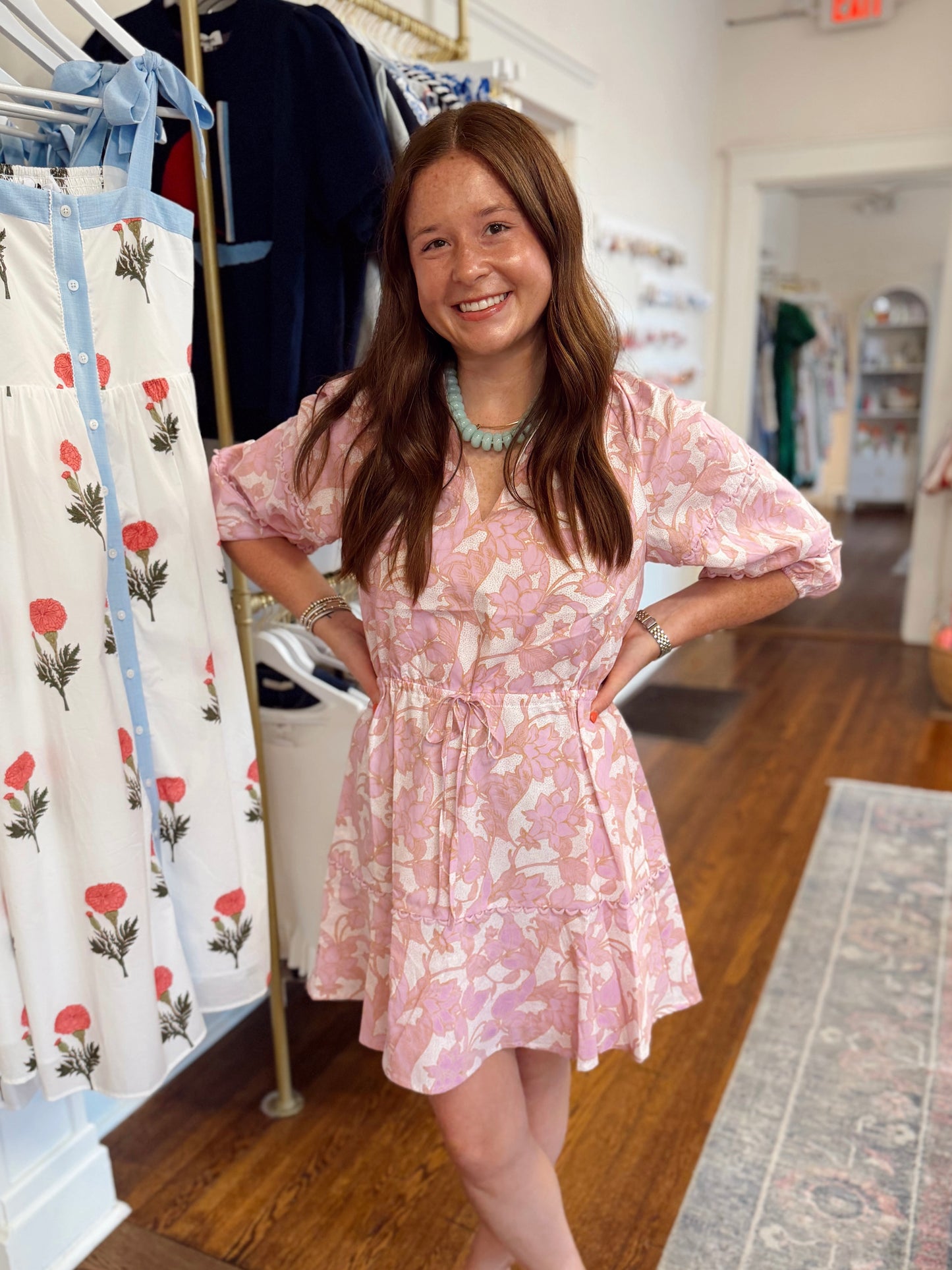 Daney Floral Pink Dress