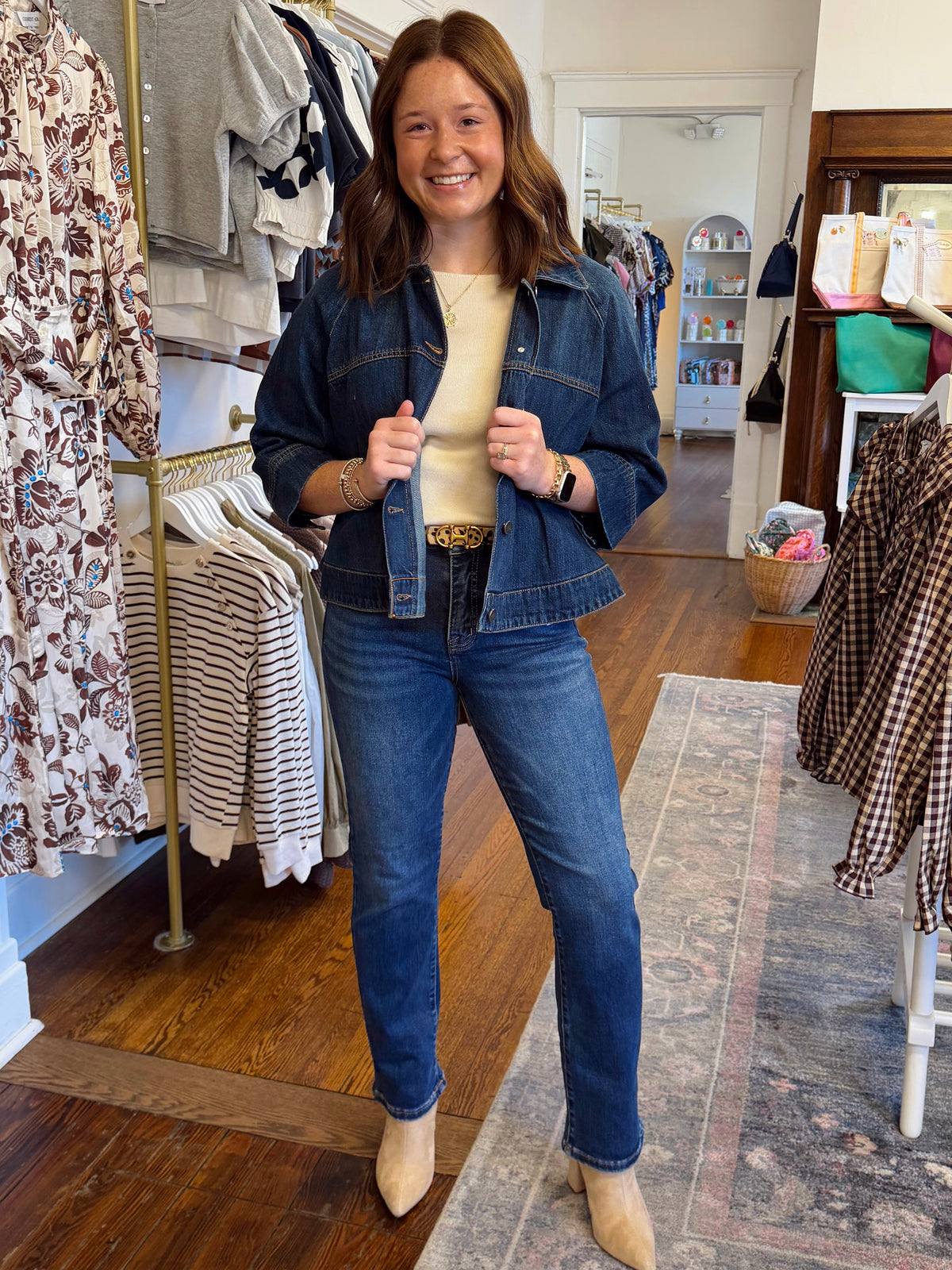 The Ferguson Straight Leg Adjustable Waist Jeans