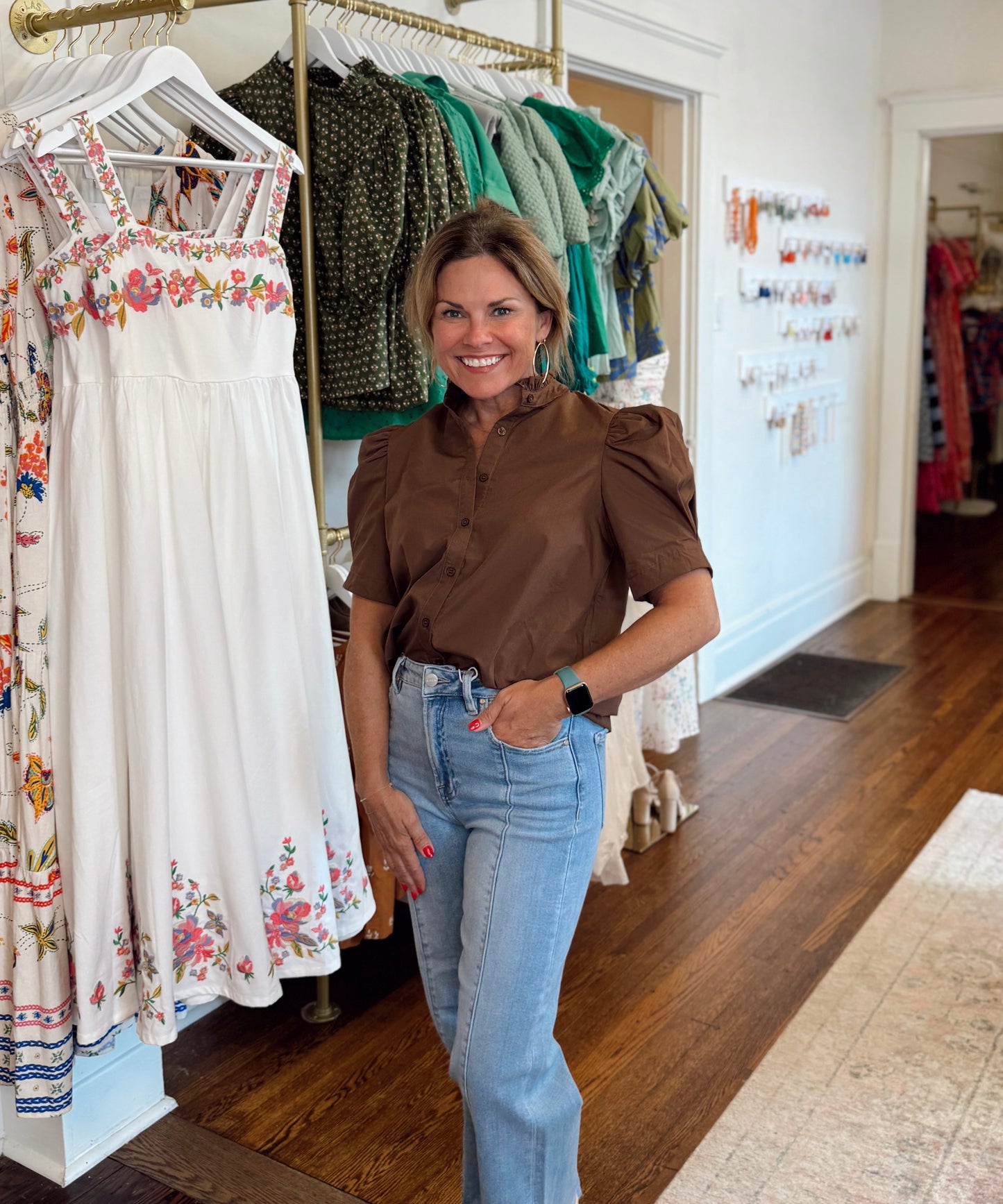 Brownland Puff Sleeve Top