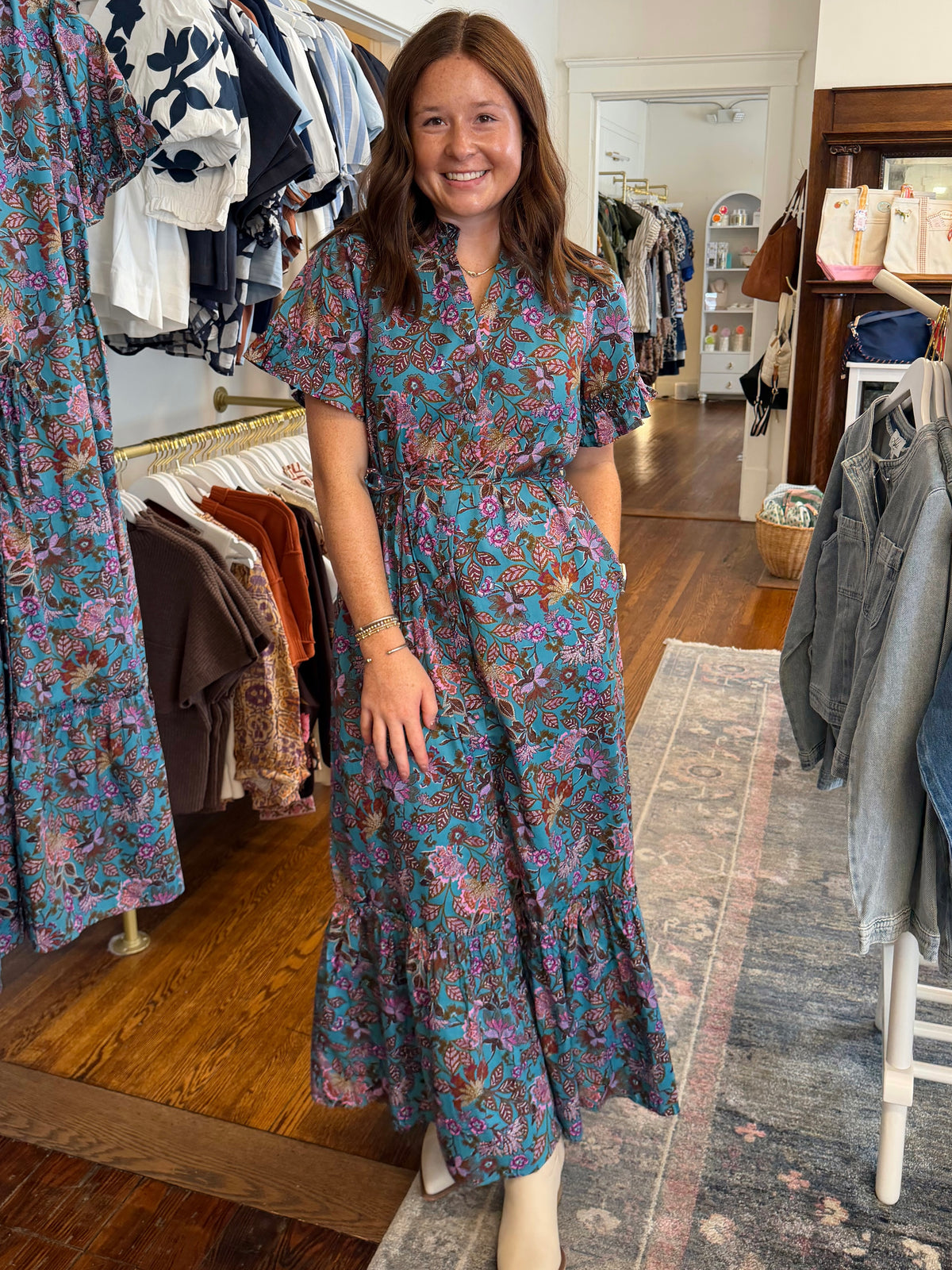 Alna Button Up Floral Dress