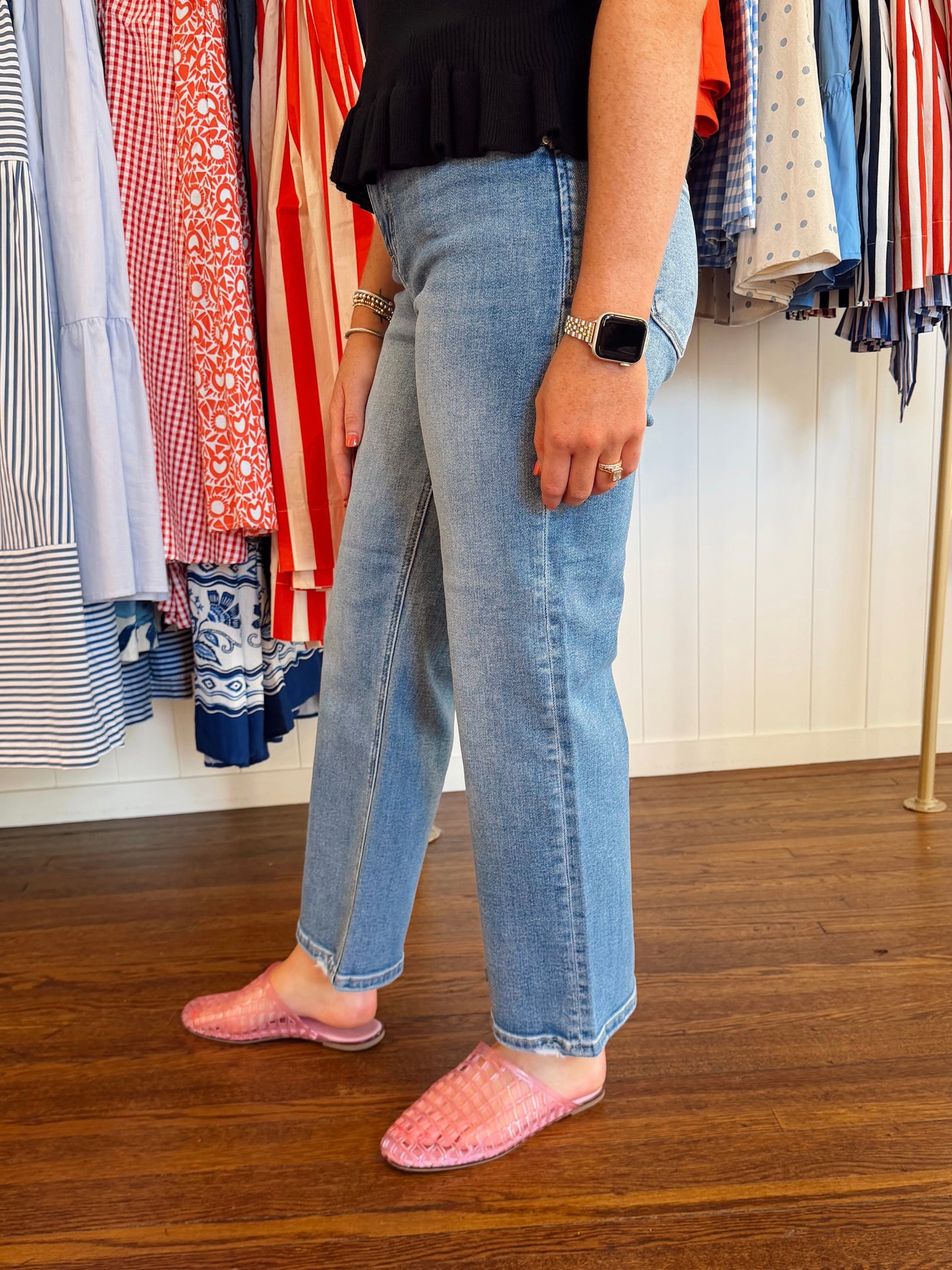 The Betsey Medium Wash High Rise jeans