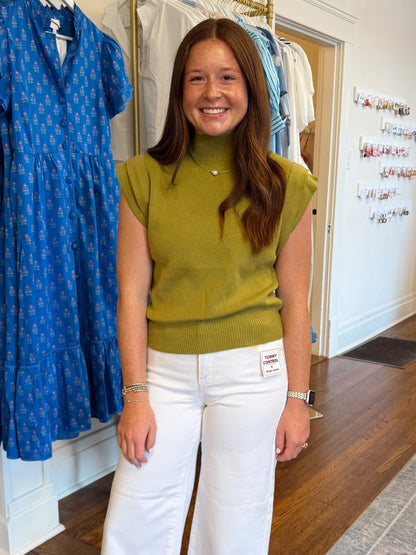 Martini Olive Mock Neck Sweater