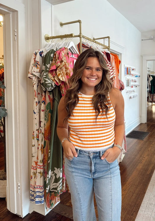 GBO Striped Sleeveless Top