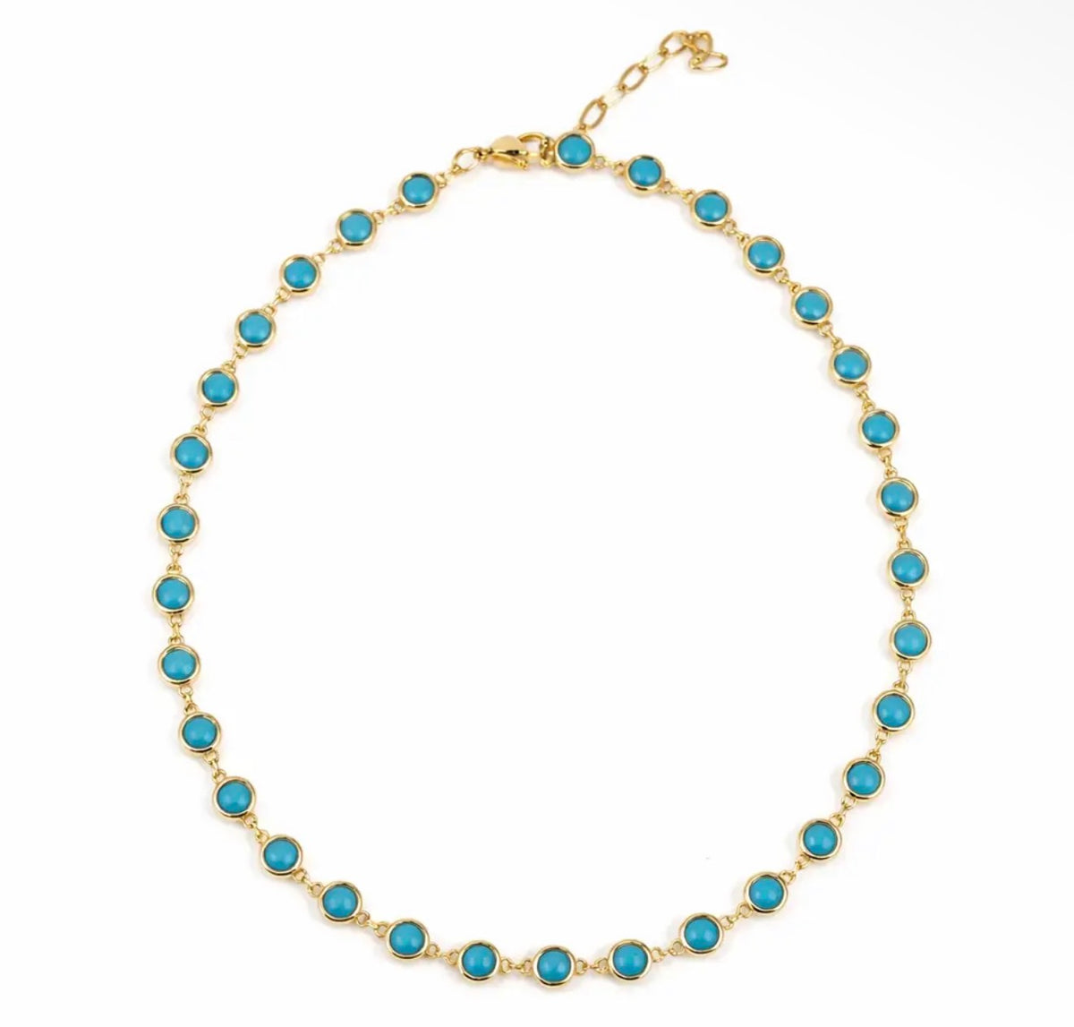 Sahira Turquoise Bezel Necklace