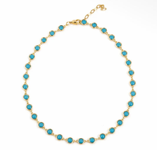 Sahira Turquoise Bezel Necklace