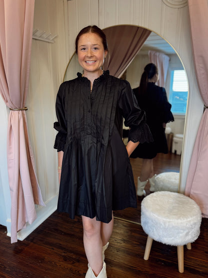 Little Black Eyelet Dress