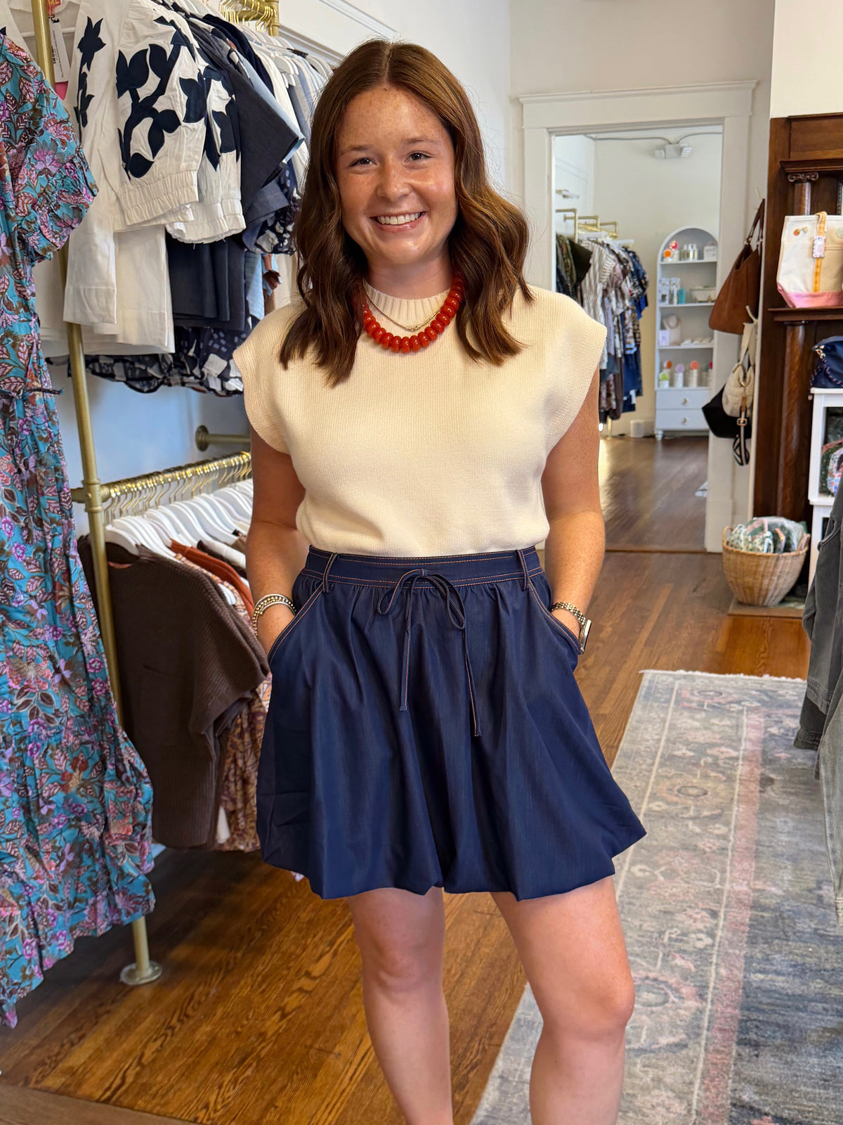 Denim Bubble Skirt