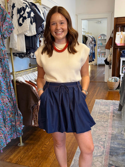 Denim Bubble Skirt