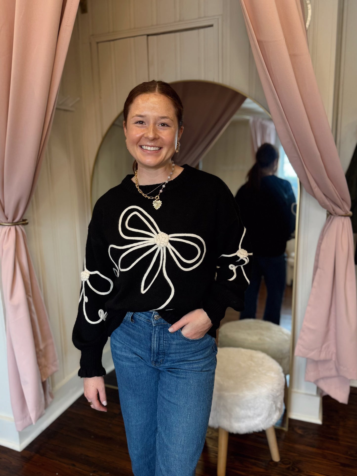 The Black Bow Sweater