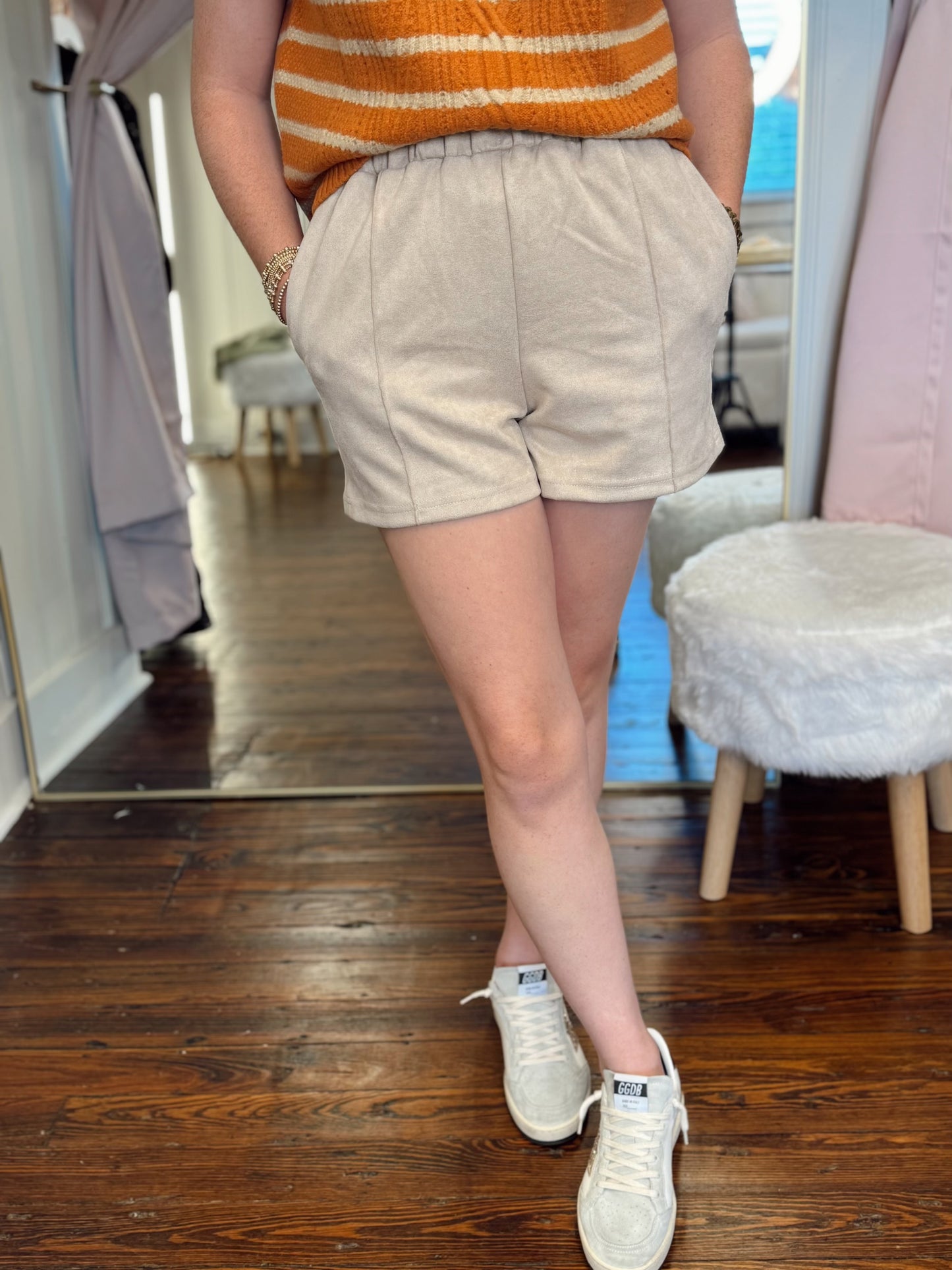 Sweet Melody Suede Shorts