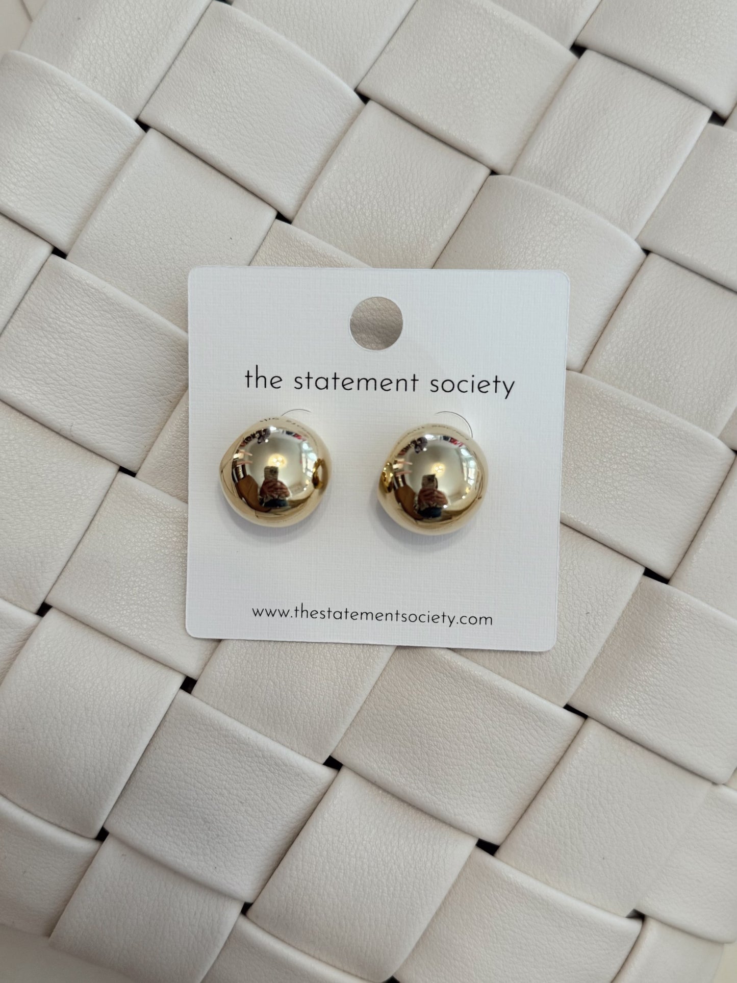 Gold Dome Earrings