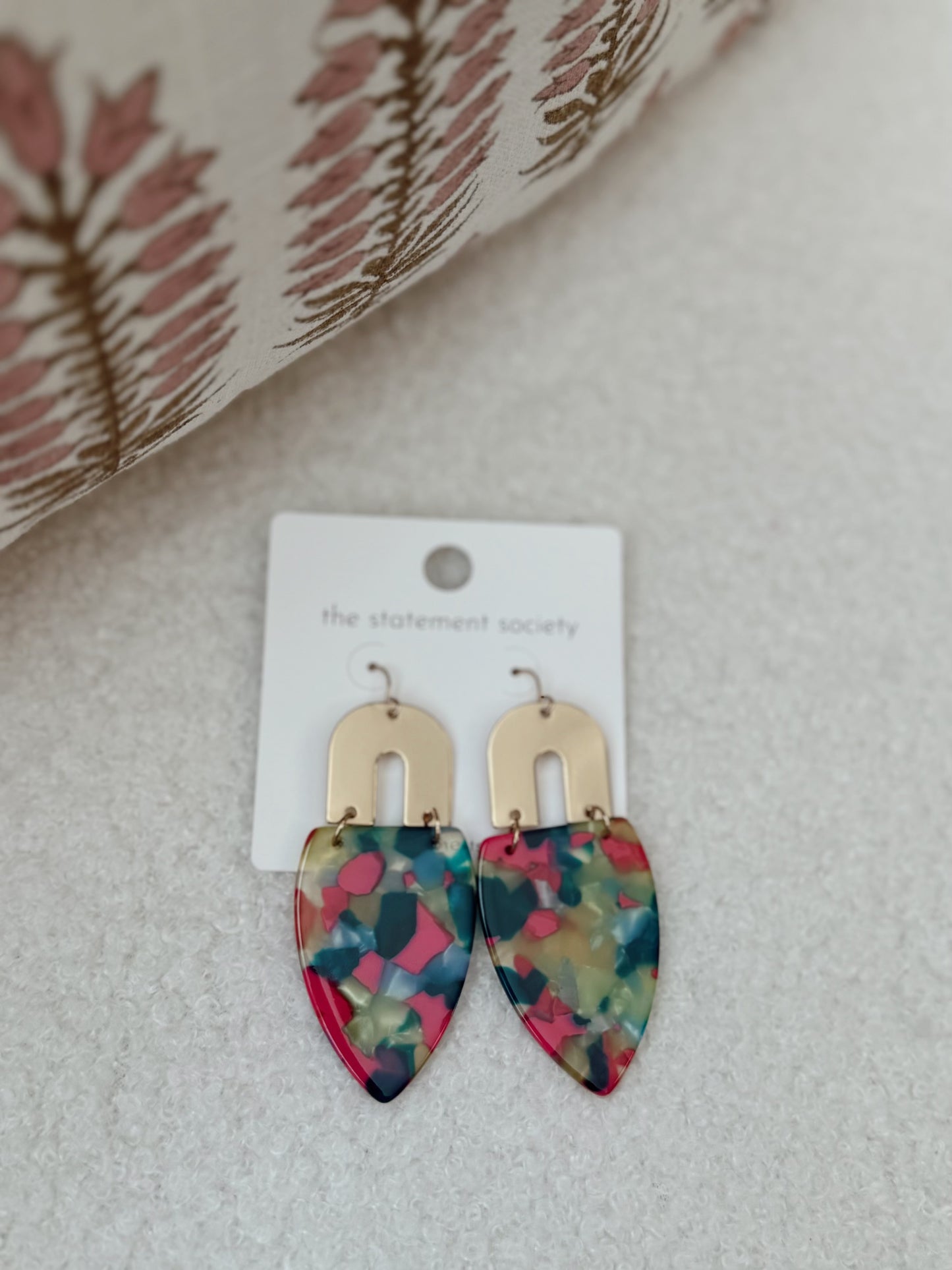 Multi Color Acrylic Earrings