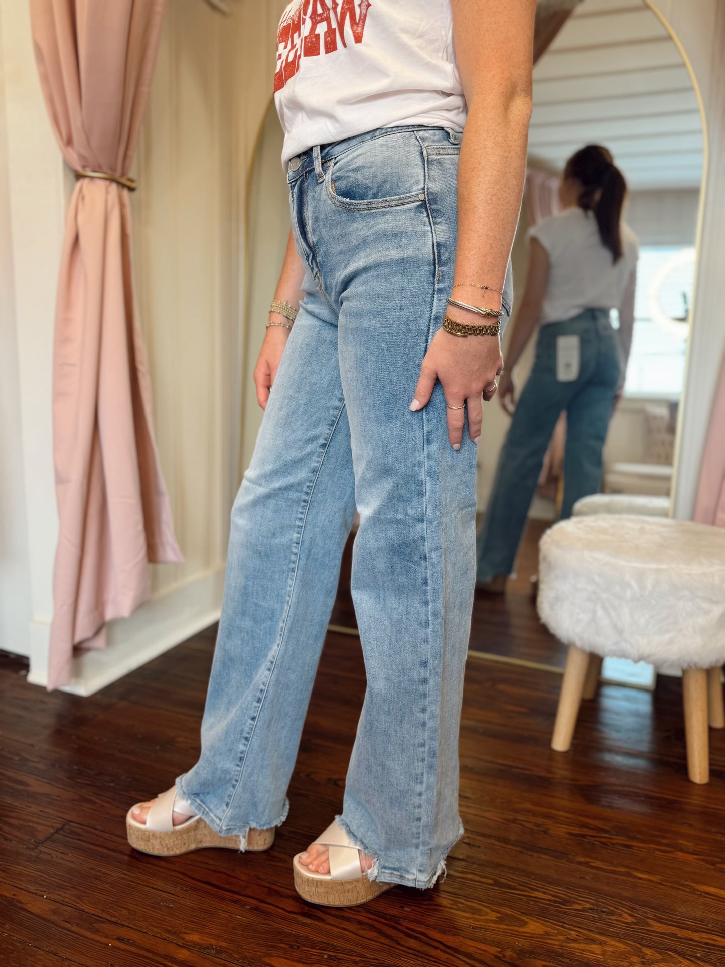 High Rise Wide Leg Jeans