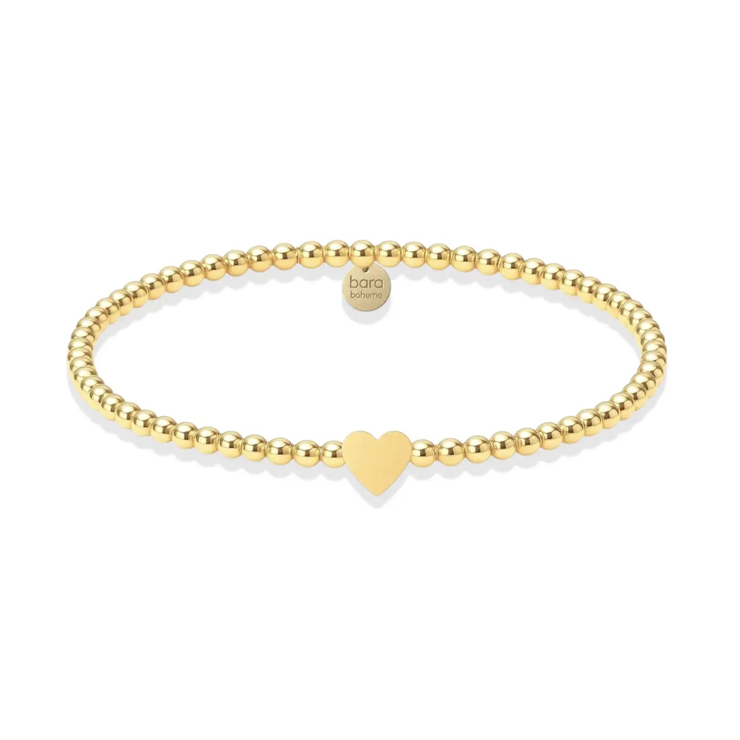 Bara Boheme Solid Heart Charm Bracelet